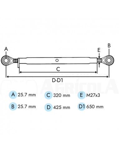 Tercer punto Cat-2ª 425 - 650 mm TL3202722GP