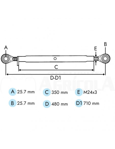 Tercer punto Cat-2ª 480 - 710 mm TL3503022GP
