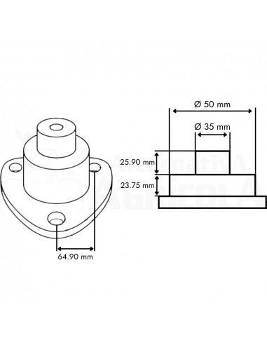 Pivote de giro superior 82850291