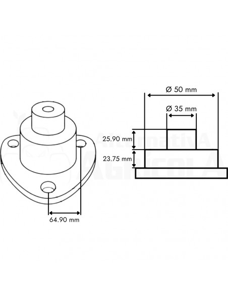 Pivote de giro superior 82850291