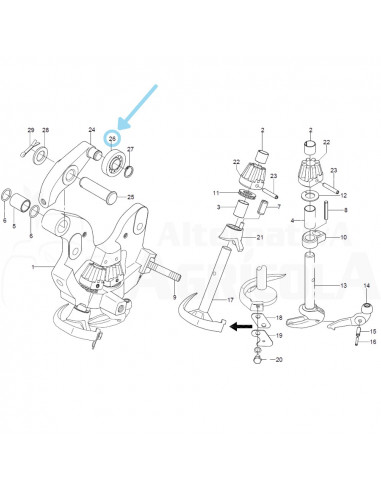 Rodamiento tensor atador empacadora Welger 0924.50.05.00