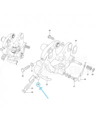 Soporte muelle atador empacadora Welger 1120.72.05.15