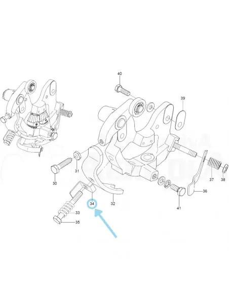 Soporte muelle atador empacadora Welger 1120.72.05.15