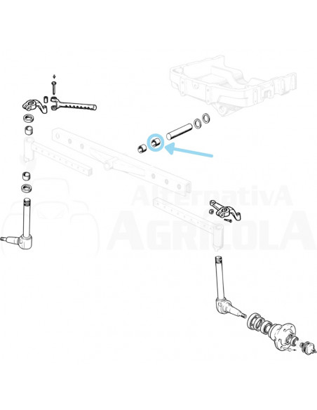 Casquillo Ø 42 x 48.5 x 32 mm Massey Ferguson 1660114M2