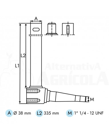 Mangueta de dirección derecha Massey Ferguson 897456M93