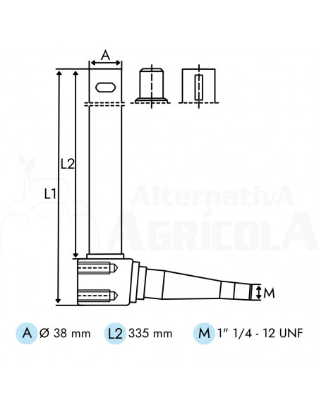 Mangueta de dirección derecha Massey Ferguson 897456M93