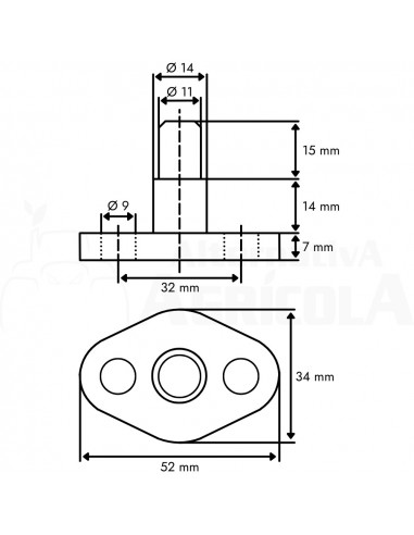 Pasador soporte Massey Ferguson 898643M1