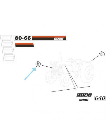 Emblema delantero Fiat 5135072