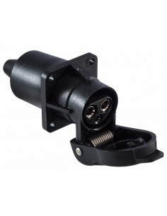 Enchufe eléctrico Hembra de 3 clavijas para tractor con soporte