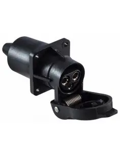 Enchufe eléctrico Hembra de 3 clavijas para tractor con soporte