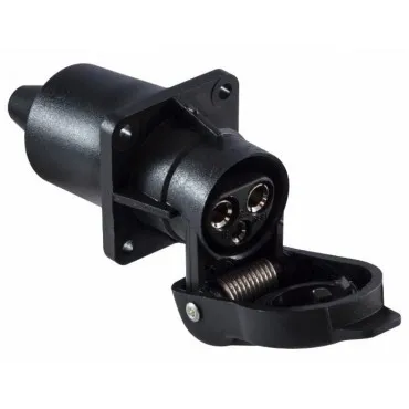 Enchufe eléctrico Hembra de 3 clavijas para tractor con soporte