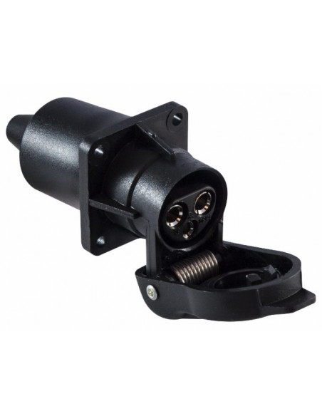 Enchufe eléctrico Hembra de 3 clavijas para tractor con soporte