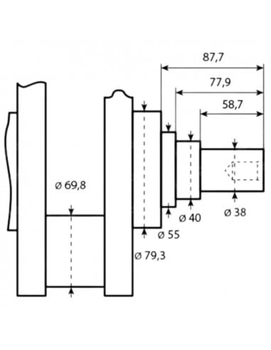 Cigüeñal 674 mm - Genmot John Deere RE65224