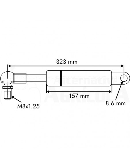 Amortiguador 323 mm 100 Nw John Deere AL61021