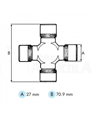 Cruceta 27 x 70.9 mm Same 84990205