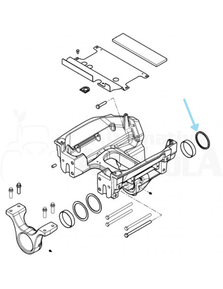 Retén aceite soporte eje delantero Massey Ferguson 4377506M1