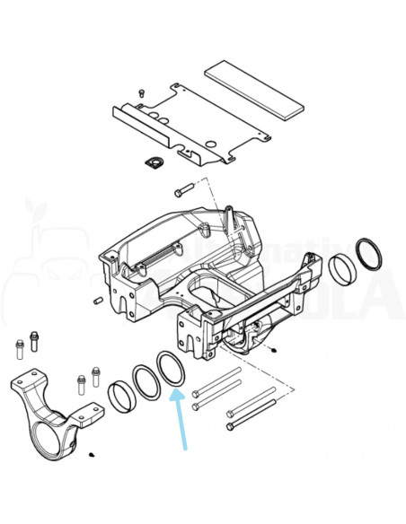 Arandela de empuje soporte eje delantero 4377497M1