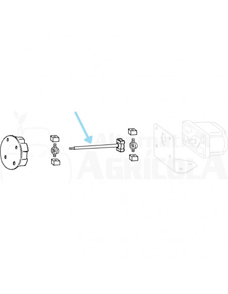 Eje acople bomba hidráulica 250 mm Fiat 5110504