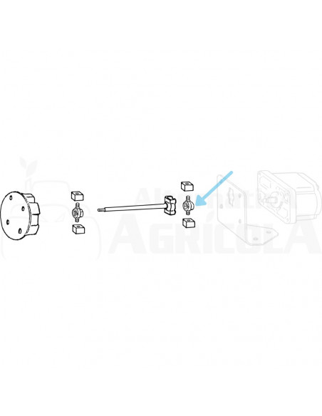 Manguito con chavetero acople bomba hidráulica Fiat 559905