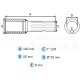 Adaptador hembra eje cilíndrico Ø 25 mm con chavetero a 1 3/8" Z6