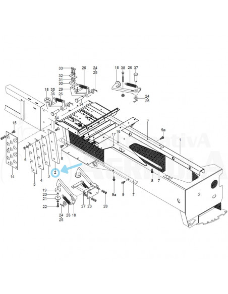 Cuchilla pistón corta paja empcadora Wellger AP630