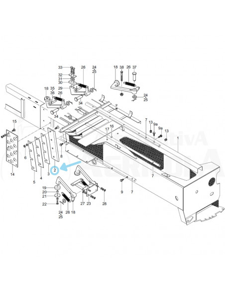 Cuchilla fija empacadora Wellger AP730
