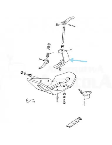 Soporte accionamiento presión de hilo empacadora Claas