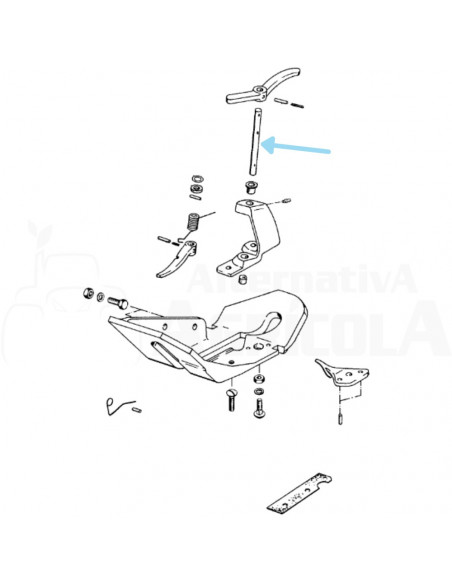 Eje Ø 15 x 109.5 mm accionamiento presión hilo empacadora Claas 000058.0