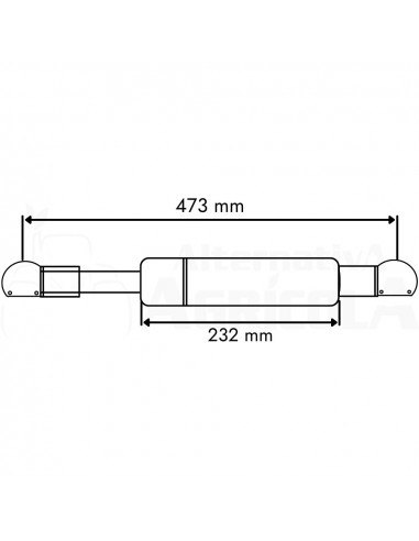 Amortiguador de gas 473 mm | 150N Case-IH 1971235C2