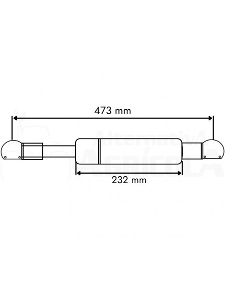 Amortiguador de gas 473 mm | 150N Case-IH 1971235C2