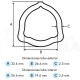 Transmisión cardan Categoría 1 x 800 mm longitud tubo triangular 1"3/8 Z6