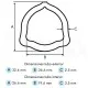 Transmisión cardan Categoría 1 x 800 mm longitud tubo triangular 1"3/8 Z6