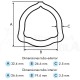 Transmisión cardan Categoría 1 x 1000 mm longitud tubo triangular 1"3/8 Z6