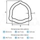 Transmisión cardan Categoría 6 x 800 mm longitud tubo triangular 1"3/8 Z6