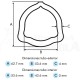 Transmisión cardan  Categoría 8 x 1000 mm longitud tubo triangular 1"3/8 Z6