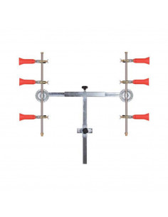 Barra fumigación en T 3 + 3 con pulverizadores regulables turbo