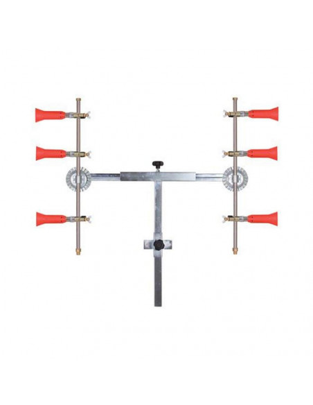 Barra fumigación en T 3 + 3 con pulverizadores regulables turbo