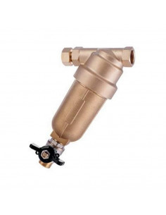 Filtro inclinado latón tuerca loca con grifo inferior 1/2" 150 L/min