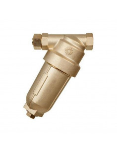 Filtro inclinado latón tuerca loca con tapón inferior 1/2" 150 L/min