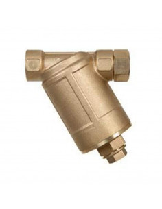 Filtro inclinado latón tuerca loca con tapón inferior 1/2" 70 L/min