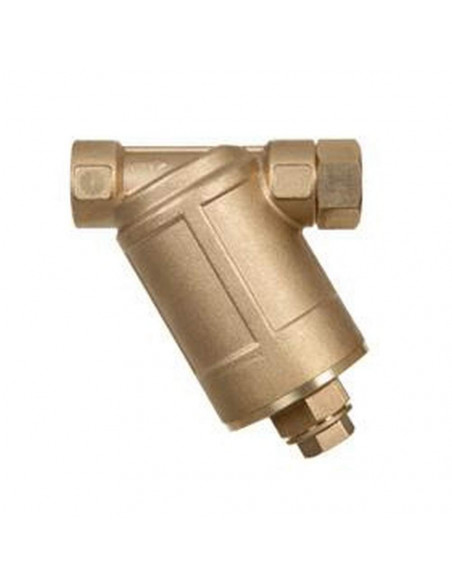 Filtro inclinado latón tuerca loca con tapón inferior 1/2" 70 L/min
