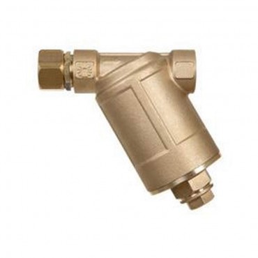 Filtro inclinado latón tuerca loca al revés con tapón 1/2" 70 L/min