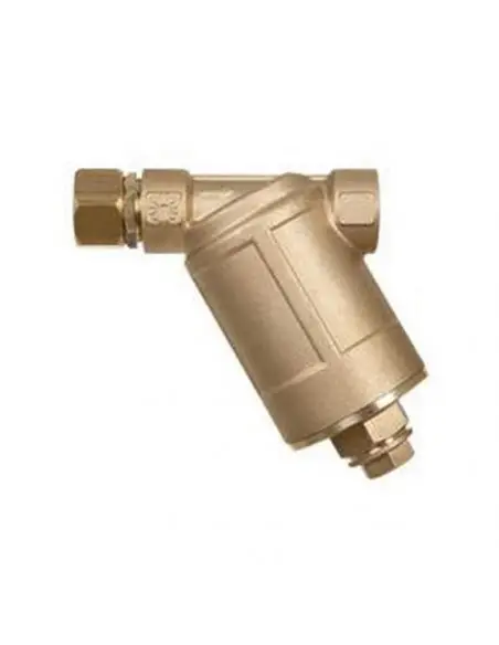 Filtro inclinado latón tuerca loca al revés con tapón 1/2" 70 L/min