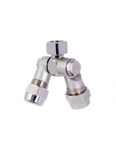 Porta boquilla articulado doble latón H 1/4" 5 uds