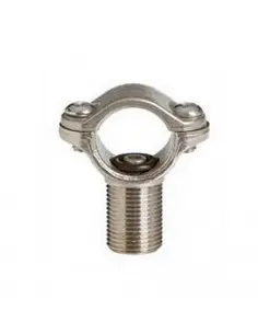 Abrazadera de latón para tubo Ø 1/2" rosca H 1/4" - M 1/2" (10 uds)