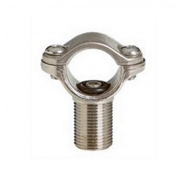 Abrazadera de latón para tubo Ø 1/2" rosca H 1/4" - M 1/2" (10 uds)