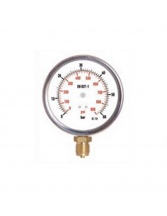 Manómetro glicerina INOX Ø 63 mm 1/4" 0 - 40 bar