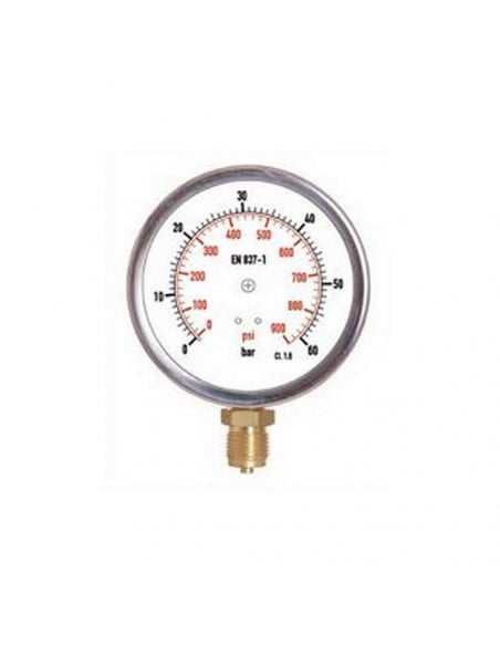 Manómetro glicerina INOX Ø 63 mm 1/4" 0 - 40 bar
