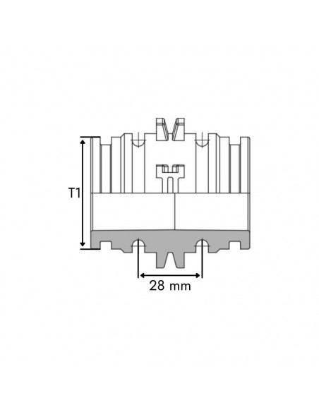 Machón con conexión modular T7