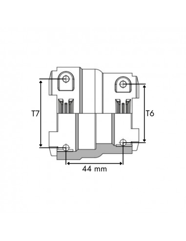 Reducción hembra conexión modular T7-T6
